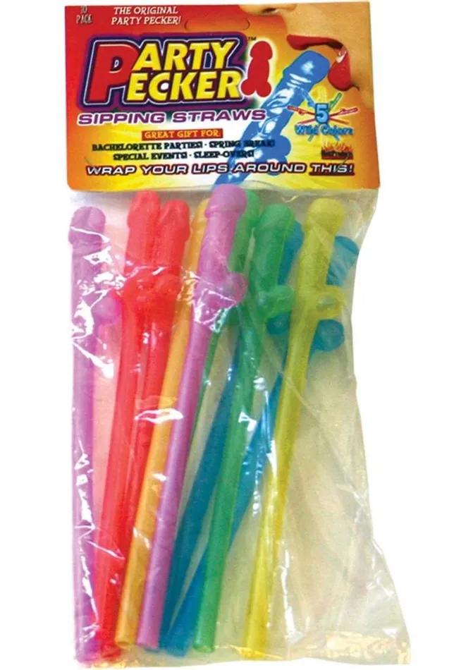 Party Pecker Sipping Straws Bachelorette Vibrators