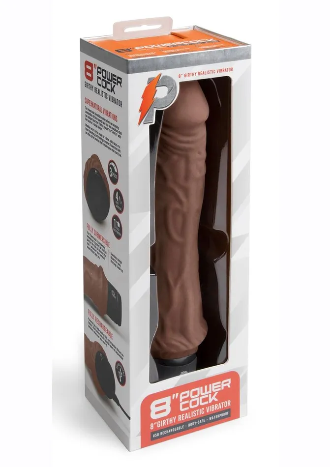 Powercocks Female Sex Toys Powercocks Silicone Rechargeable Girthy Realistic Vibrator