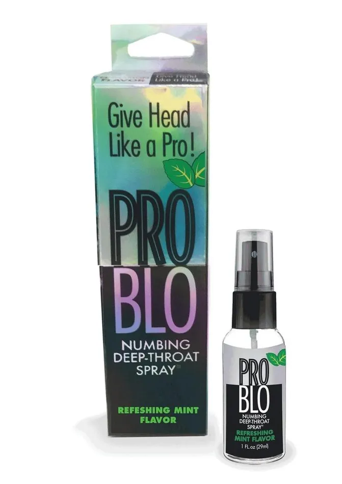 Problo Numbing DeepThroat Spray 1oz Refreshing Mint Problo Male Sex Toys