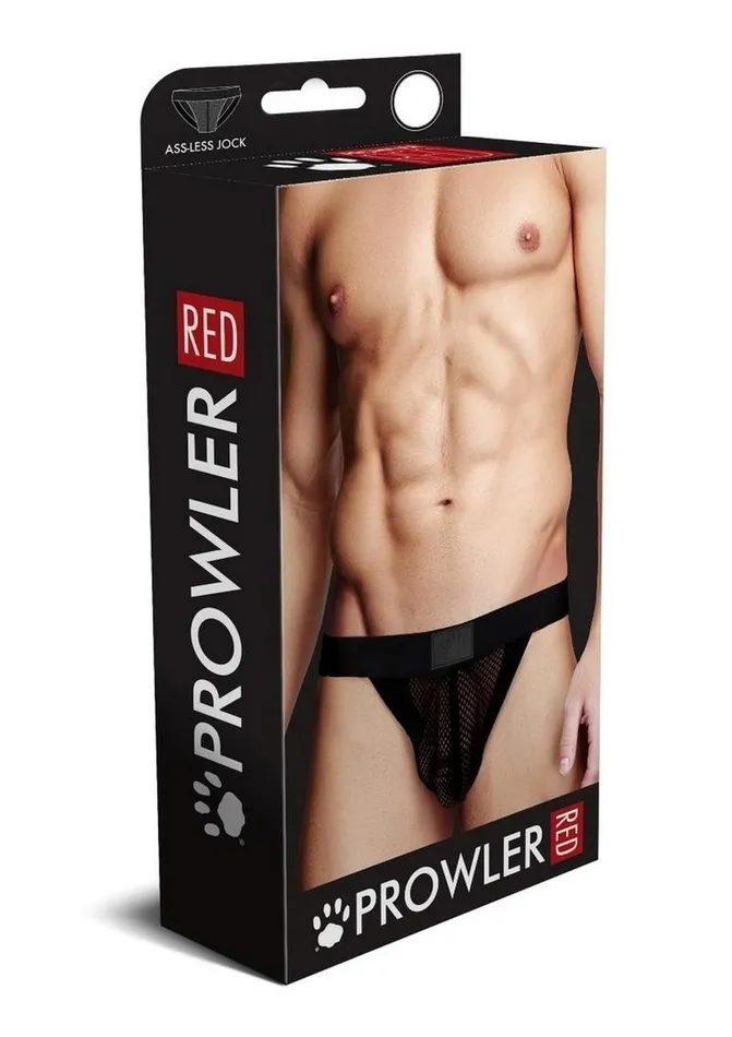 Prowler RED Prowler Red Fishnet Assless Jock Blk Md Vibrators
