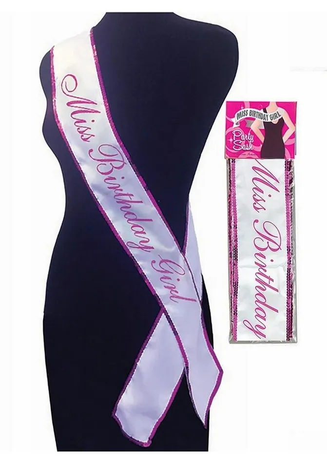 Sashes and Wearables Vibrators Miss Birthday Girl Party Sash