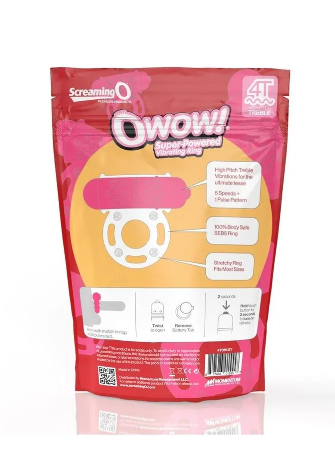 Screaming O Male Sex Toys Screaming O 4t O Wow Vibrating Ring