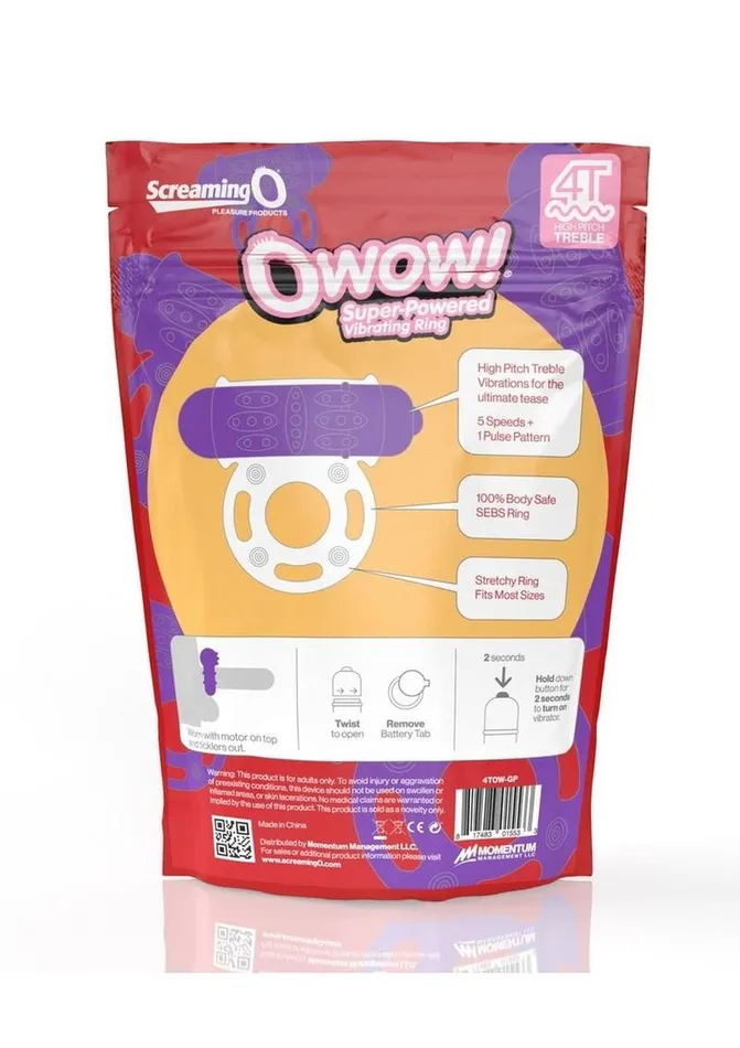 Screaming O Male Sex Toys Screaming O 4t O Wow Vibrating Ring