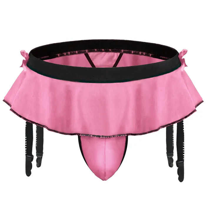 Sexy Mens Girly Underwear with Garter Versaley Female Sex Toys