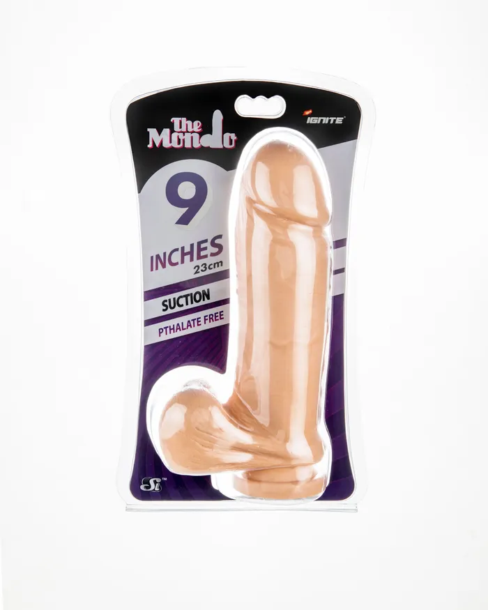 SI Novelties Dildos Si30210 9in THICK COCK WBALLS SUCTIONVANILLA