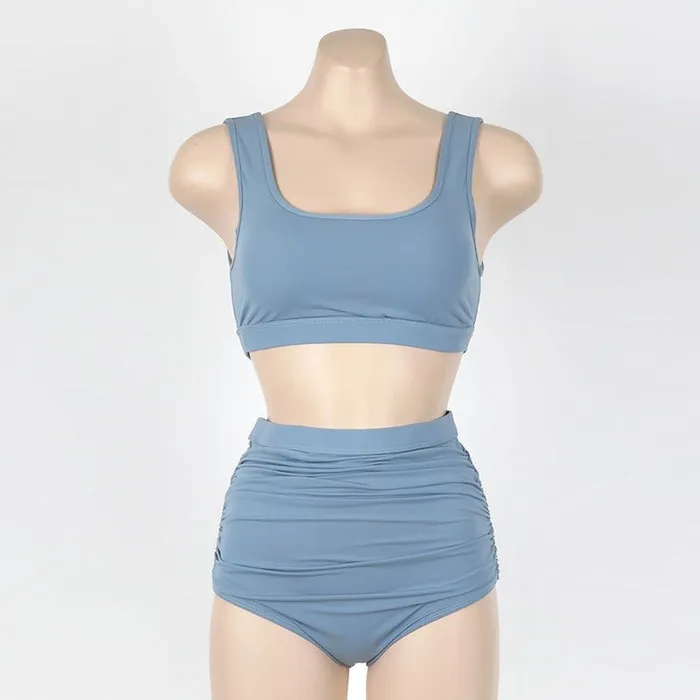 Sinderella Couples Valeria Two Peice Piece High Waist Bikini Swim Suit Set Sinderella Couples Valeria Two Peice Piece High Waist Bikini Swim Suit Set