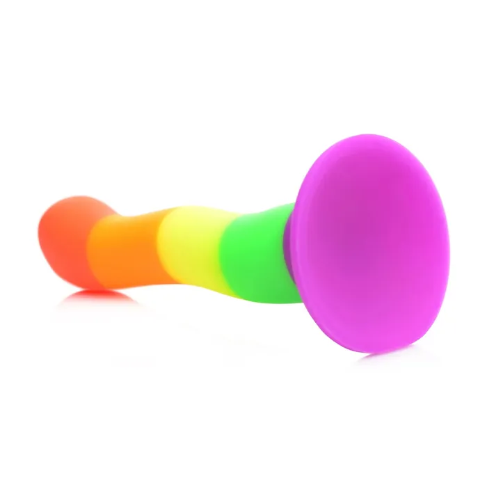 Strap U Strap U Proud Rainbow Silicone Dildo With Harness Black Female Sex Toys Strap U Strap U Proud Rainbow Silicone Dildo With Harness Black Female Sex Toys
