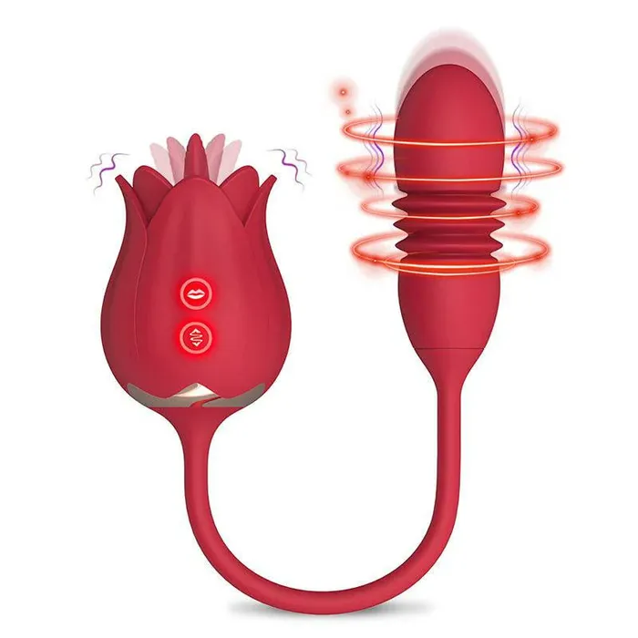 Vibrators Inyarose Rose Tongue Licker Clit Pleasure Toy