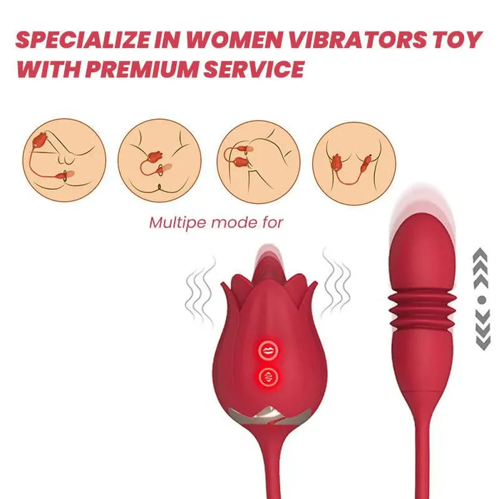 Vibrators Inyarose Rose Tongue Licker Clit Pleasure Toy