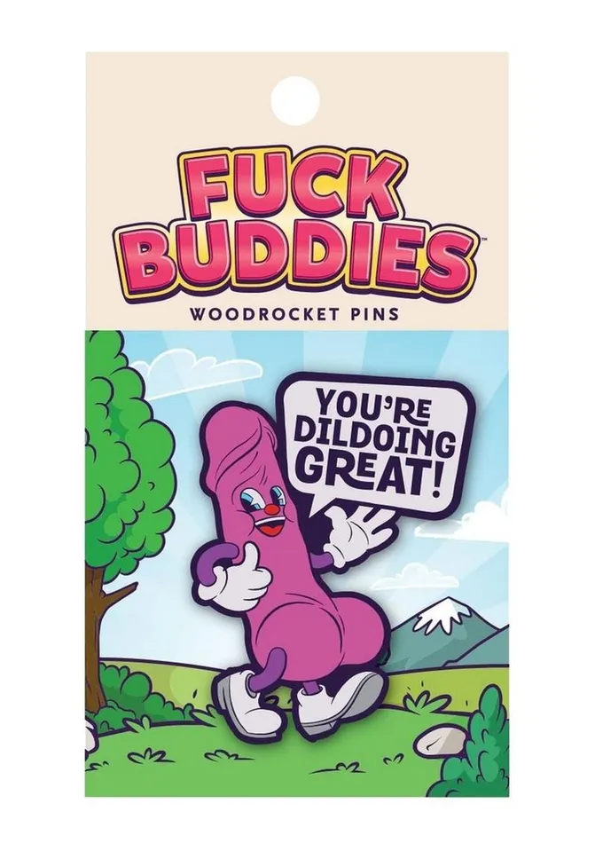 Vibrators WoodRocket Fuck Buddies Youre Dildoing Great Enamel Pin