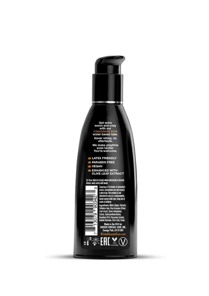 Wicked Aqua Lubricants Wicked Aqua Water Based Flavored Lubricant Cinnamon Bun
