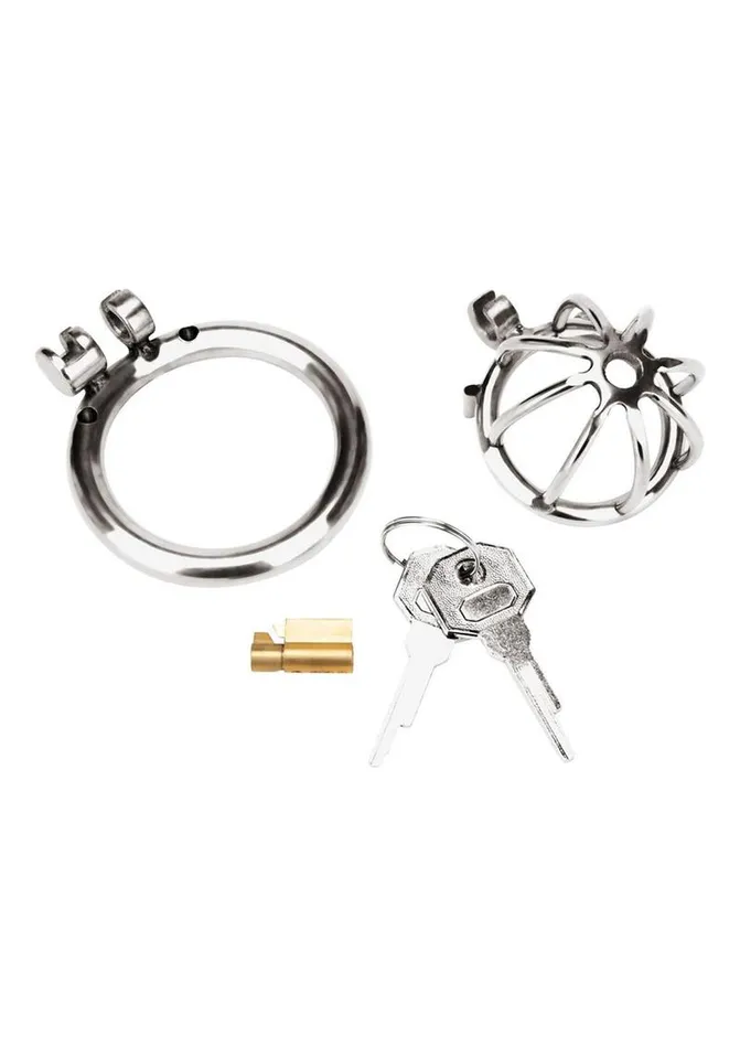 Blue Line CandB Gear Male Sex Toys Blue Line Little Cock Chastity Cage Stainless