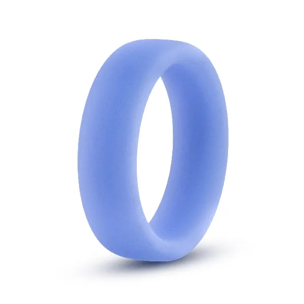 Blush Male Sex Toys Performance Silicone Glo Cock Ring Blue Glow