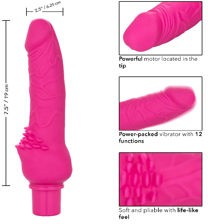 CalExotics Rechargeable Power Stud Cliterrific Pink Vibrators
