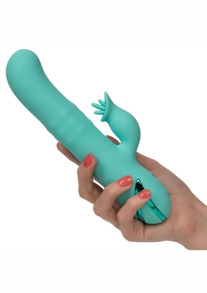 California Dreaming California Dreaming Bel Air Bombshell Rechargeable Silicone Vibrator with Clitoral Stimulator Female Sex Toys