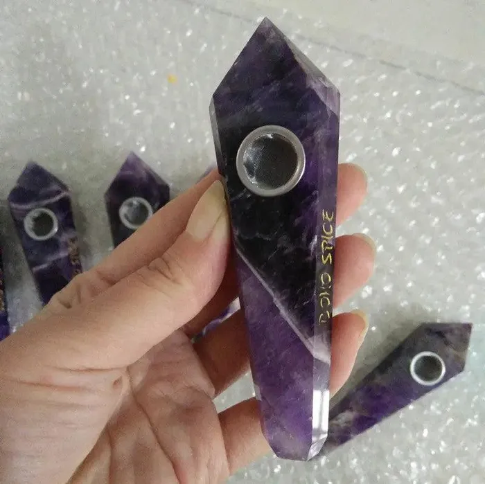 cj Vibrators Crystal Smoking Pipe Fantasy Purple Pipe cj Vibrators Crystal Smoking Pipe Fantasy Purple Pipe