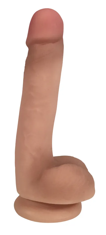 Curve Toys Dildos Easy Riders 7 Inch Slim Dong With Balls Vanilla