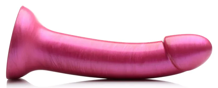 Dildos XR Brands Strap U GTastic 7 Inch Metallic Silicone Dildo Pink Dildos XR Brands Strap U GTastic 7 Inch Metallic Silicone Dildo Pink