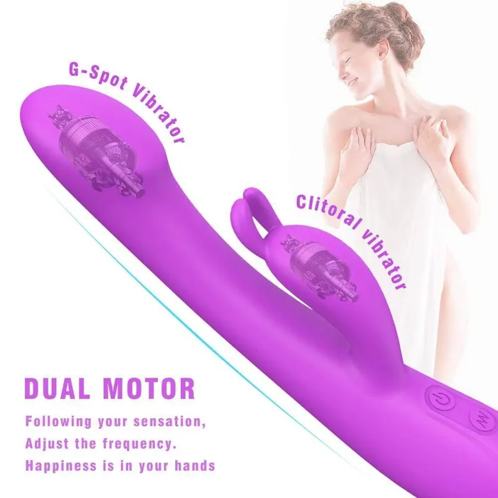 Dual Motor Rabbit Vibrator ADLTOYFUN Female Sex Toys