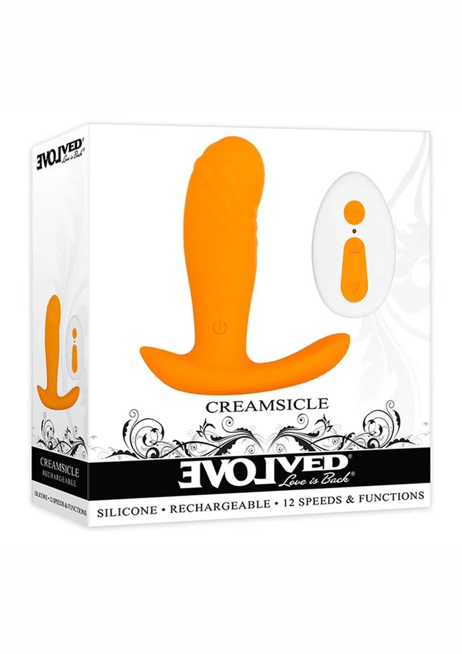 Evolved Female Sex Toys Creamsicle Silicone Rechargeable Wearable Vibrator with Remote Control