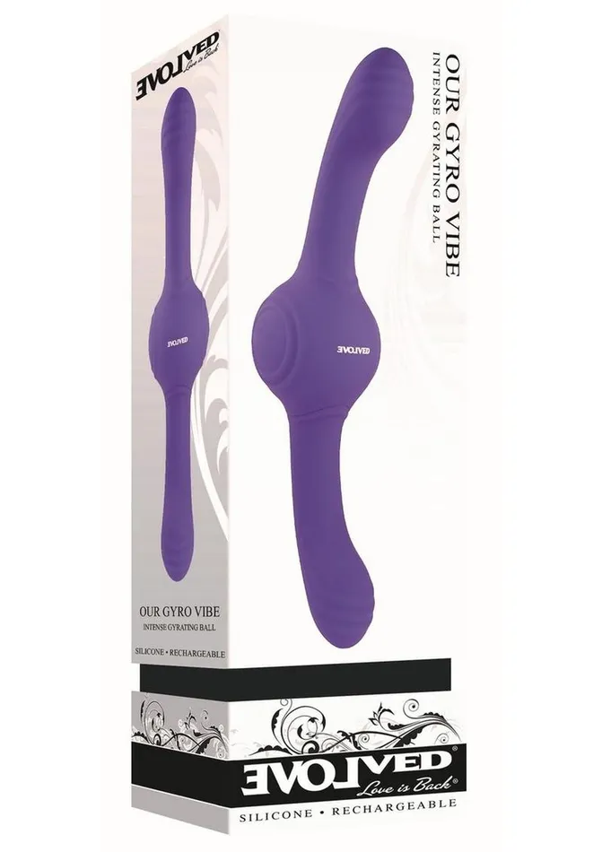 Evolved Female Sex Toys Our Gyro Vibe Rechargeable Silicone Dual End Vibrator