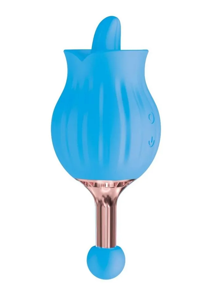 Female Sex Toys ClitTastic ClitTastic Rose Bud Dual Massager Rechargeable Silicone with Clitoral Stimulator Female Sex Toys ClitTastic ClitTastic Rose Bud Dual Massager Rechargeable Silicone with Clitoral Stimulator