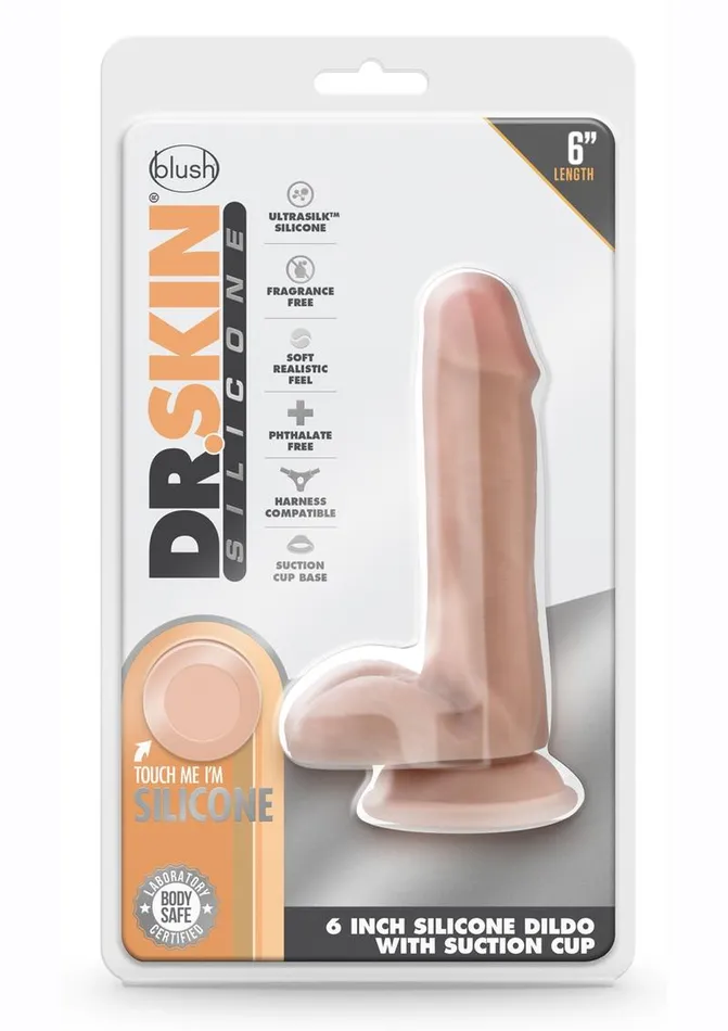 Female Sex Toys Dr Skin Dr Daniel Silicone Dildo with Balls and Suction Cup Dr Skin