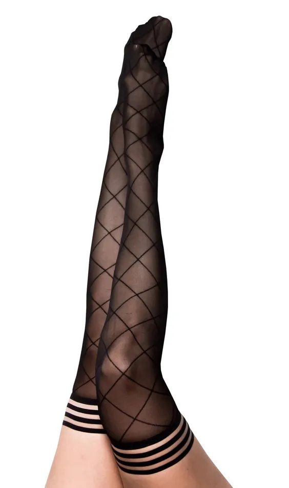 Kixies Anal Anna Diamond Thigh High Size C Black