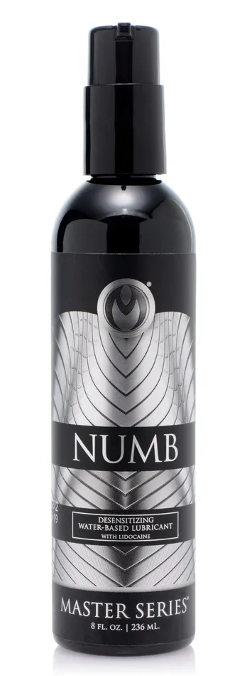 Lubricants XR Brands Master Series Numb Desensitizing Water Based Lubricant 8 Fl Oz 236 ml Lubricants XR Brands Master Series Numb Desensitizing Water Based Lubricant 8 Fl Oz 236 ml