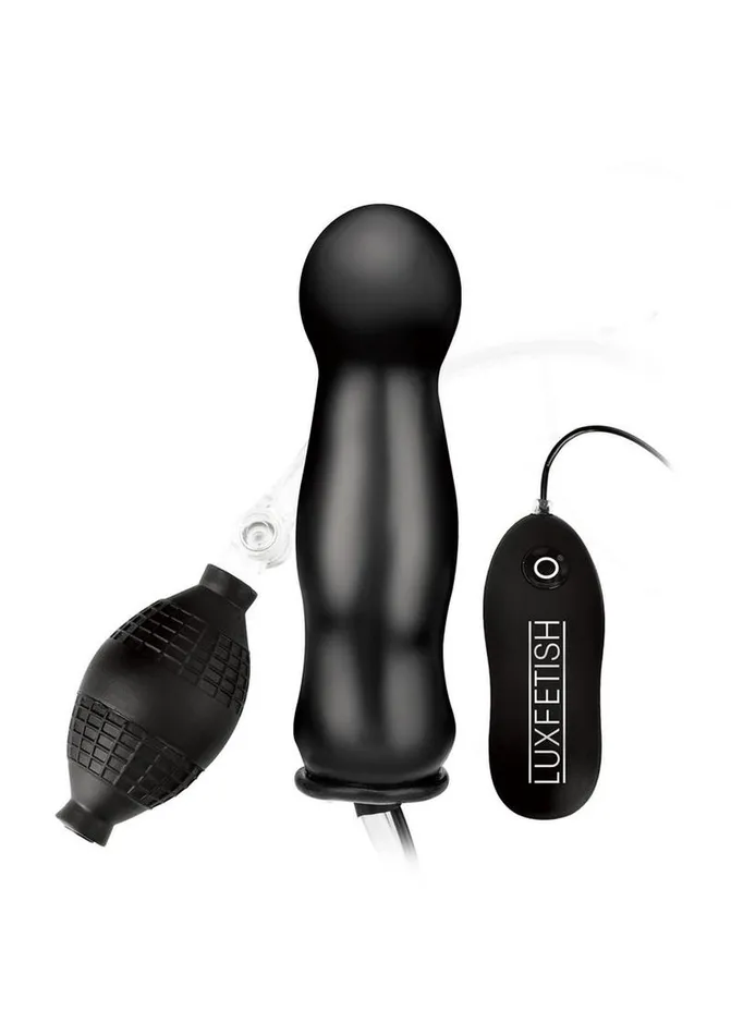 Lux Fetish Inflatable Vibrating Butt Plug with Remote Control Lux Fetish Male Sex Toys