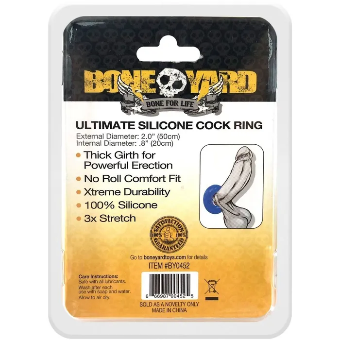 Male Sex Toys Rascal Boneyard Ultimate Silicone Cock Ring Blue Male Sex Toys Rascal Boneyard Ultimate Silicone Cock Ring Blue