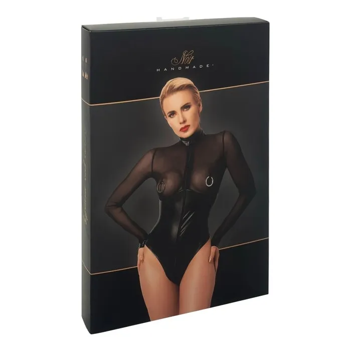 Noir Edge Wetlook and Mesh Body w Rings Male Sex Toys