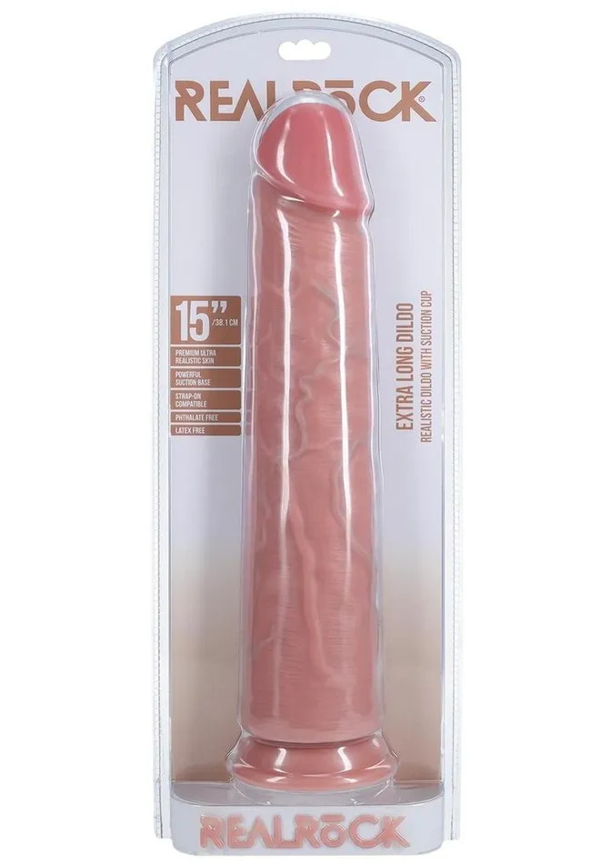 Real Rock Female Sex Toys Realrock Ultra Realistic Skin Extra Large Straight Dildo with Suction Cup Real Rock Female Sex Toys Realrock Ultra Realistic Skin Extra Large Straight Dildo with Suction Cup