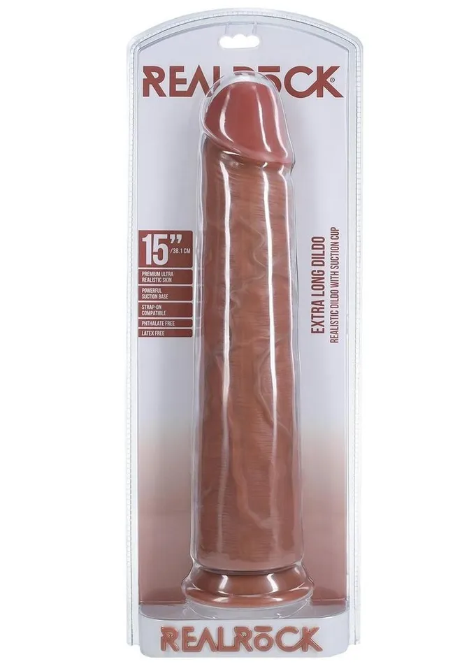 Real Rock Female Sex Toys Realrock Ultra Realistic Skin Extra Large Straight Dildo with Suction Cup