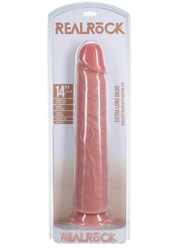 Real Rock Female Sex Toys Realrock Ultra Realistic Skin Extra Large Straight Dildo with Suction Cup