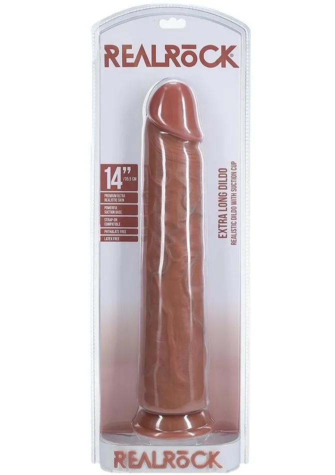 Real Rock Female Sex Toys Realrock Ultra Realistic Skin Extra Large Straight Dildo with Suction Cup