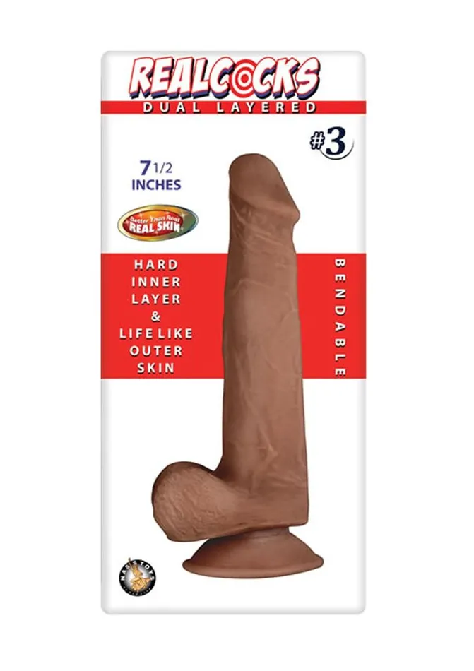 Realcocks Dual Layered 3 Bendable Dildo Realcocks Dildos Realcocks Dual Layered 3 Bendable Dildo Realcocks Dildos
