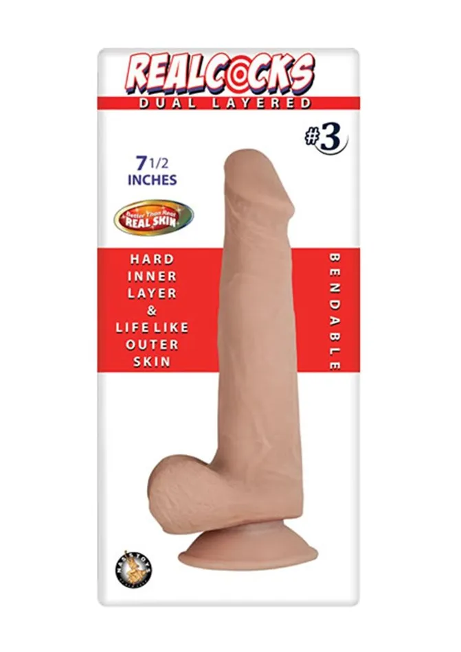 Realcocks Dual Layered 3 Bendable Dildo Realcocks Dildos Realcocks Dual Layered 3 Bendable Dildo Realcocks Dildos