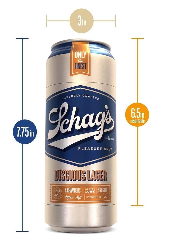 Schags Schags Luscious Lager Beer Can Stroker Frosted Male Sex Toys