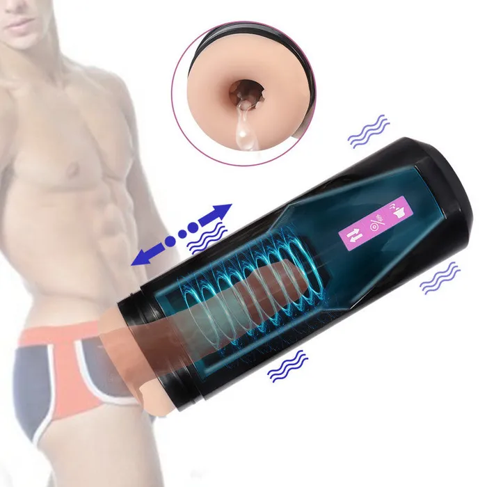 SIMU PARADISE Male Sex Toys Electric Automatic Retractable Stroking Hands Free Male Masturbation Cup SIMU PARADISE Male Sex Toys Electric Automatic Retractable Stroking Hands Free Male Masturbation Cup