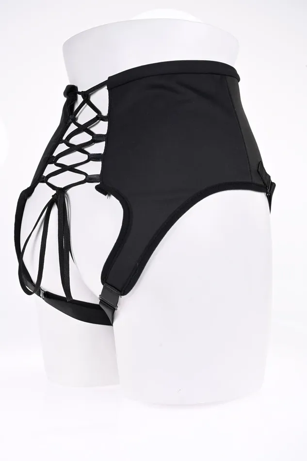 Sportsheets Female Sex Toys High Waisted Corset Strap on Black Sportsheets Female Sex Toys High Waisted Corset Strap on Black