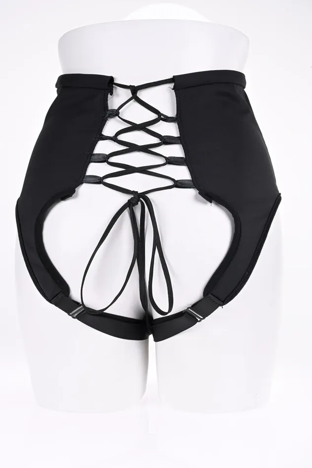 Sportsheets Female Sex Toys High Waisted Corset Strap on Black Sportsheets Female Sex Toys High Waisted Corset Strap on Black