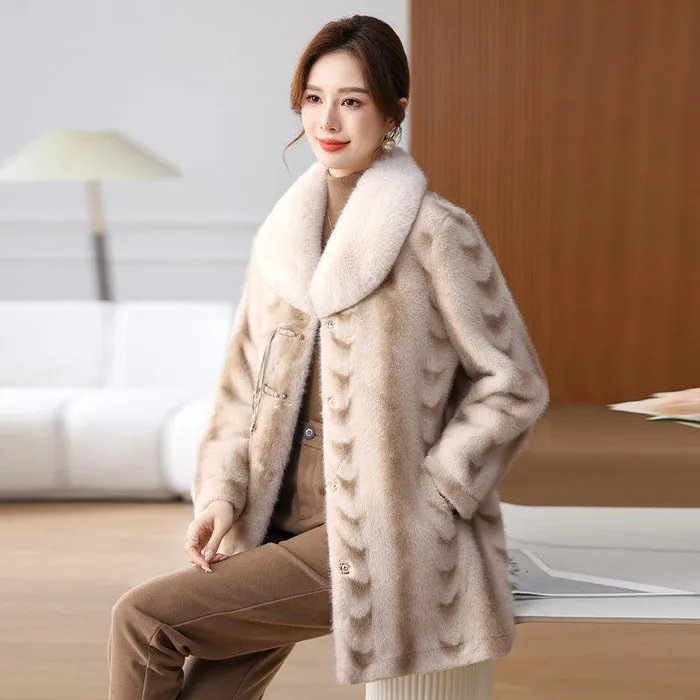 Vibrators cj Winter Fashionable Stylish Loose Temperament Coat
