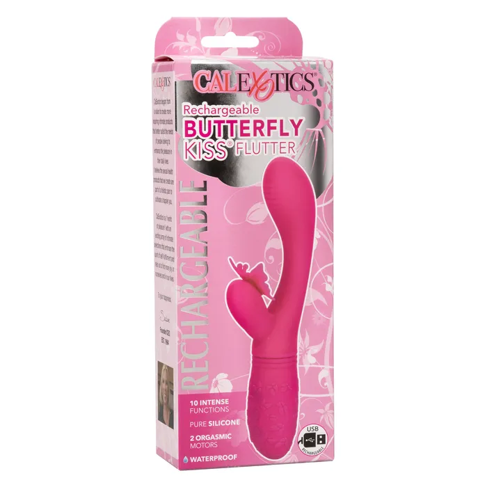 Vibrators Rechargeable Butterfly Kiss Flutter Pink CalExotics