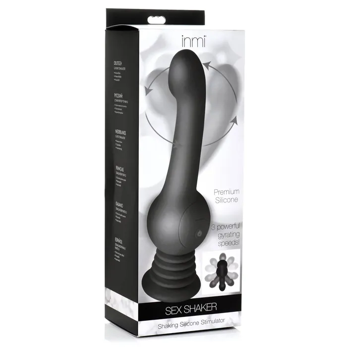 XR Brands inmi Sex Shaker Shaking Silicone Stimulator Black Anal XR Brands inmi Sex Shaker Shaking Silicone Stimulator Black Anal