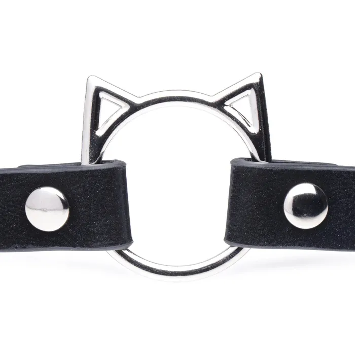 XR Brands Master Series Anal Kinky Kitty Ring Slim Choker Black XR Brands Master Series Anal Kinky Kitty Ring Slim Choker Black
