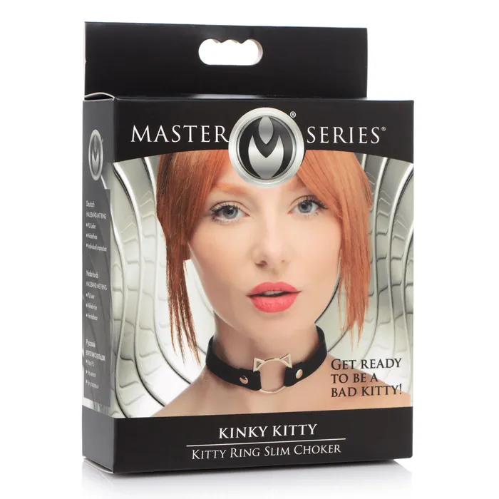 XR Brands Master Series Anal Kinky Kitty Ring Slim Choker Black XR Brands Master Series Anal Kinky Kitty Ring Slim Choker Black