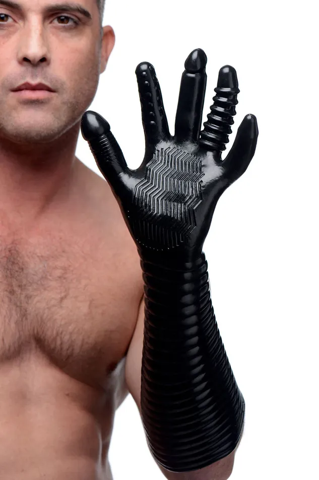XR Brands Master Series Male Sex Toys Pleasure Fister Textured Fisting Glove XR Brands Master Series Male Sex Toys Pleasure Fister Textured Fisting Glove