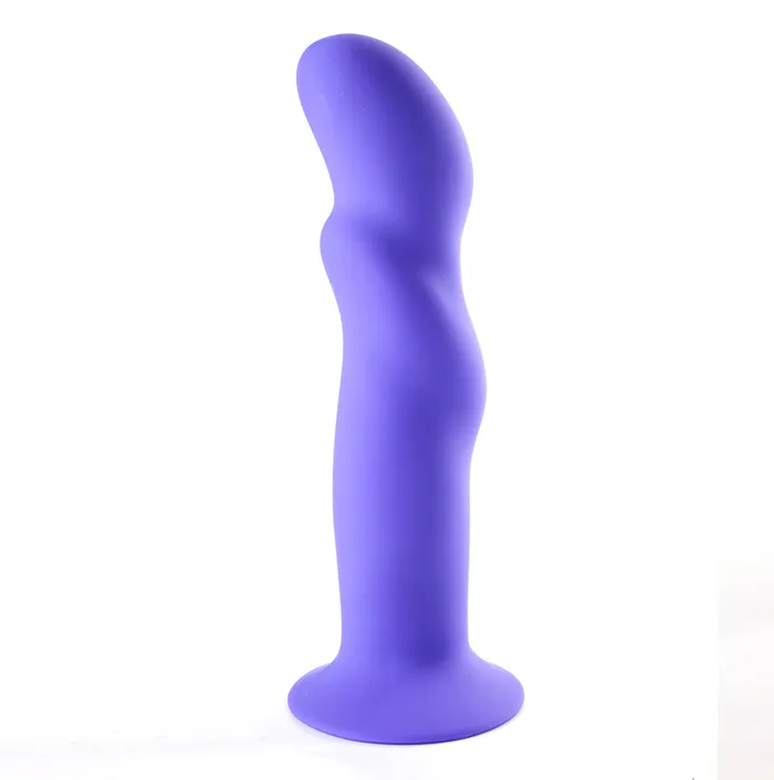 2024 Holiday Sale Riley Silicone Swirled Dong Neon Purple Dildos