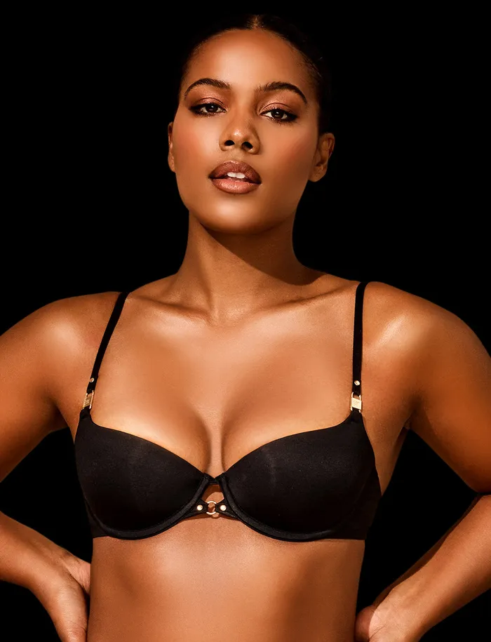 Anal Honey Birdette Everyday Smooths Black Push Up Bra